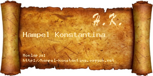 Hampel Konstantina névjegykártya
